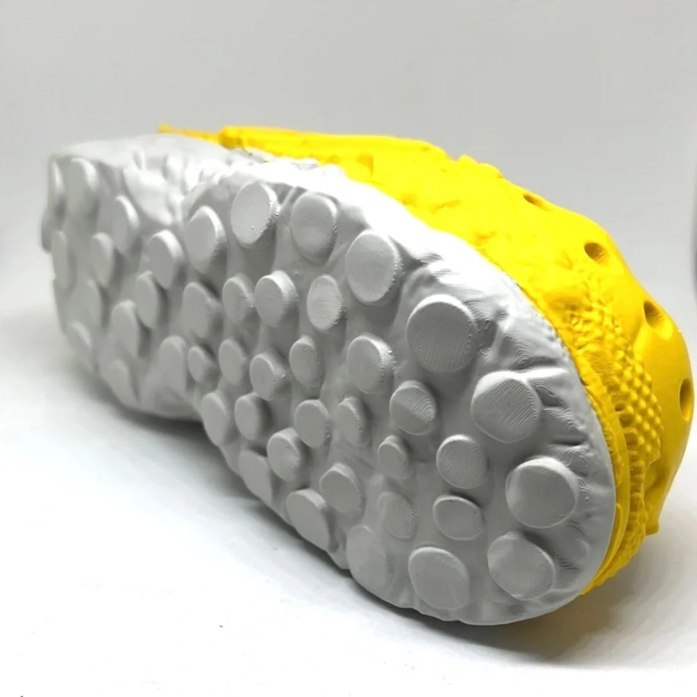 Large Yellow Natural Rubber Dog Chew Toy Slipper |‎ Treat Dispenser | 6x3 in